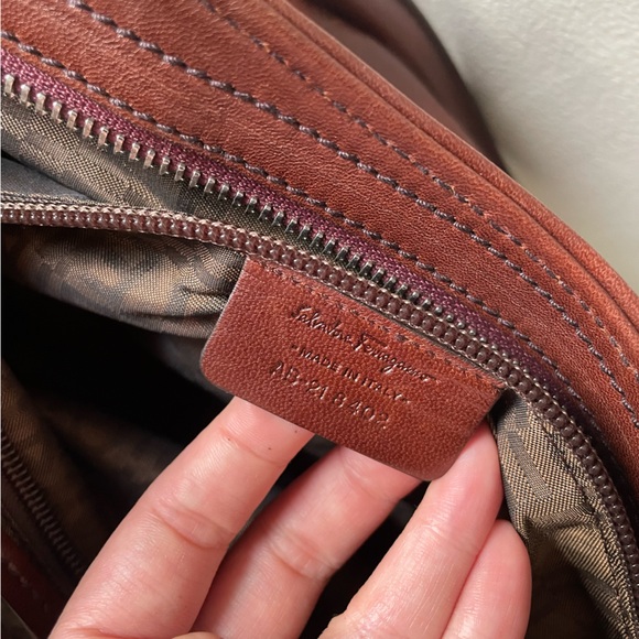 SOLD Deep Chocolate Brown Leather Salvatore Ferragamo Marisa - Picture 13 of 14